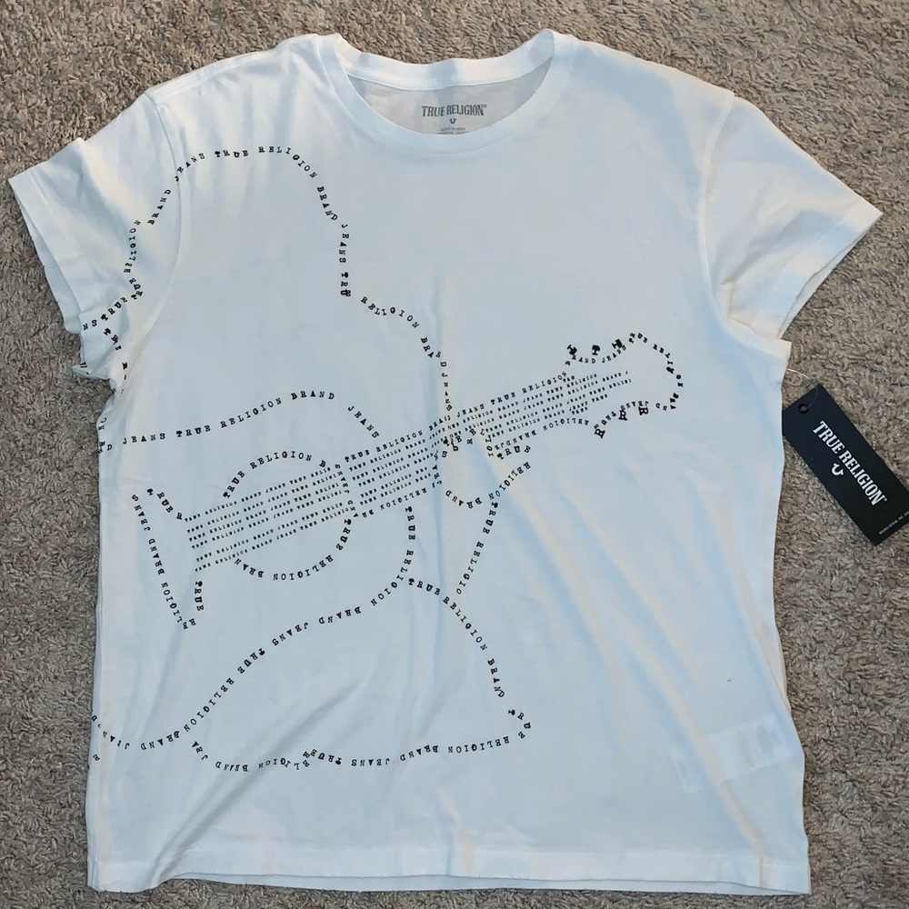 True Religion white tee sz Medium